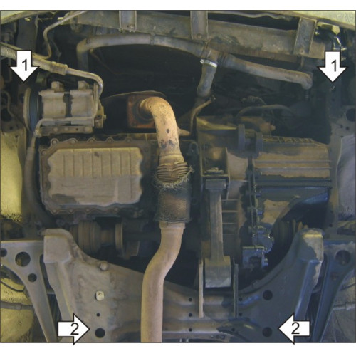Защита Картера двигателя, КПП MOTODOR для Ford Galaxy 2006-2015, Сталь 2 мм - Арт. 724