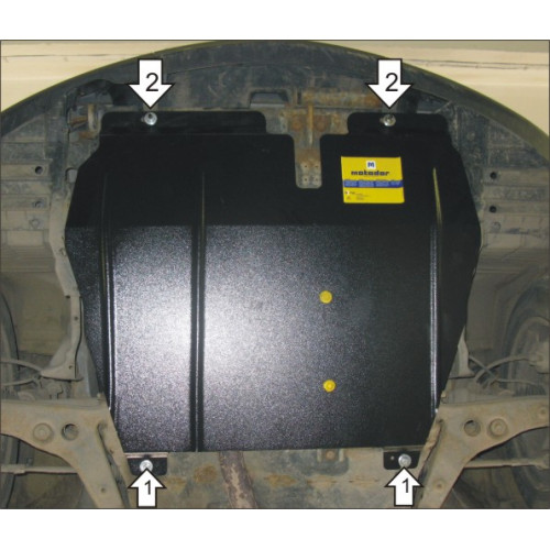 Защита Картера двигателя, КПП MOTODOR для Mitsubishi Lancer Classic 2009-2013, Сталь 2 мм - Арт. 1308