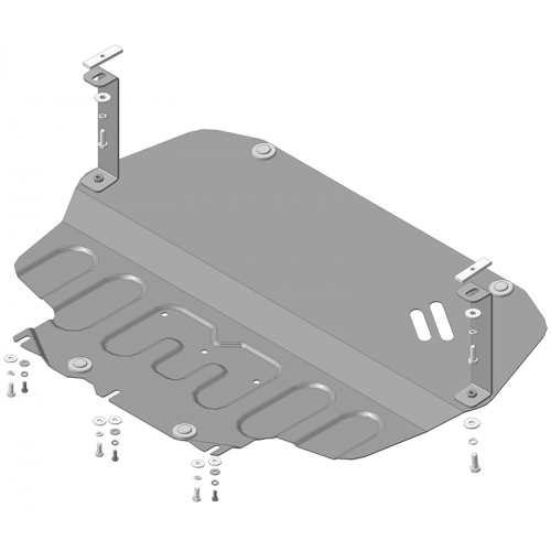Защита Картера двигателя, КПП MOTODOR для Volkswagen Caddy 2004-2010, Сталь 2 мм - Арт. 72302