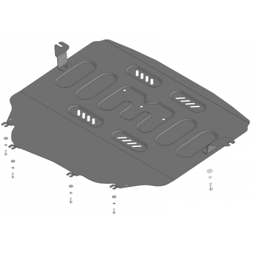 Защита Картера двигателя, КПП MOTODOR для GAC GS3 2023-, Сталь 2 мм - Арт. 77805