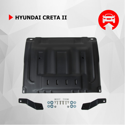 Защита Картера двигателя, КПП АвтоБроня для Hyundai Creta 2016-2024, Сталь 45778 мм - Арт. 111.02393.1