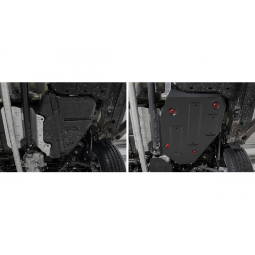 Защита Топливного бака АвтоБроня для Hyundai Santa Fe 2018-2021 IV, Сталь 45778 мм - Арт. 111.02833.1