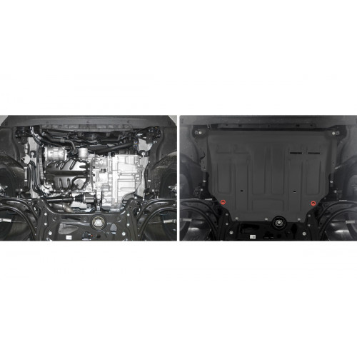 Защита Картера двигателя, КПП АвтоБроня для Audi A3 2020- IV 8Y, Сталь 45778 мм - Арт. 111.05128.1