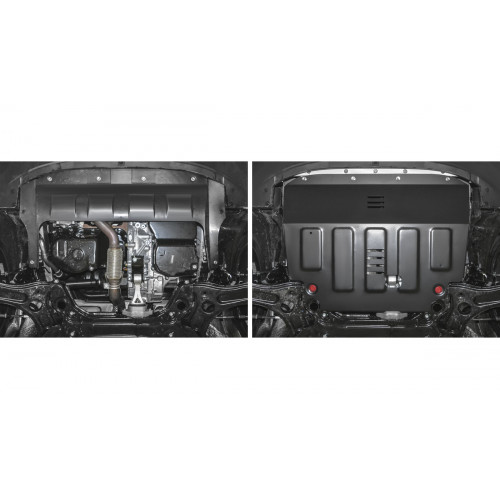 Защита Картера двигателя, КПП АвтоБроня для FAW Besturn X40 2019-2022 I, Сталь 45778 мм - Арт. 111.08010.1