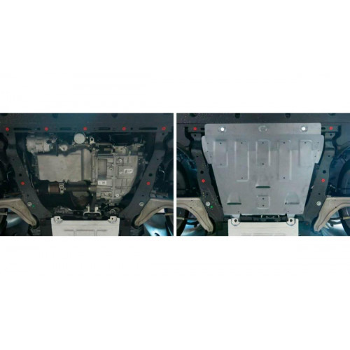 Защита Картера двигателя, КПП Rival для Ford Mondeo 2015-2019 V, Алюминий 3 мм - Арт. 333.1849.1